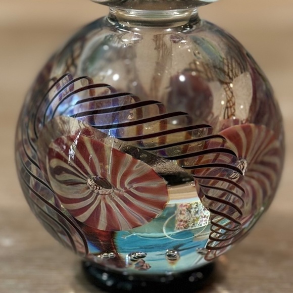 Vintage 1998 Henry Summa Art Glass Perfume Bottle, Paperweight Collection - Picture 2 of 6